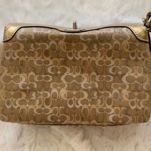 Coach Gold/Silver Wristlet
